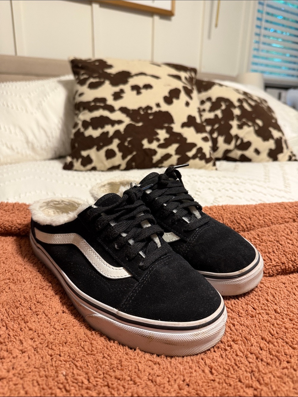 Vans Black Suede Old Skool Sneakers with White Stripe